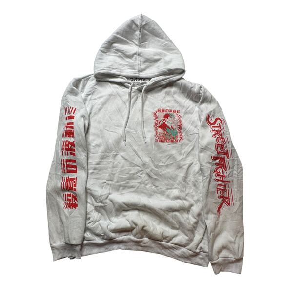 Vintage Capcom Ryu Streetfighter Anime White Sweatshirt Size LARGE - Picture 2 of 3